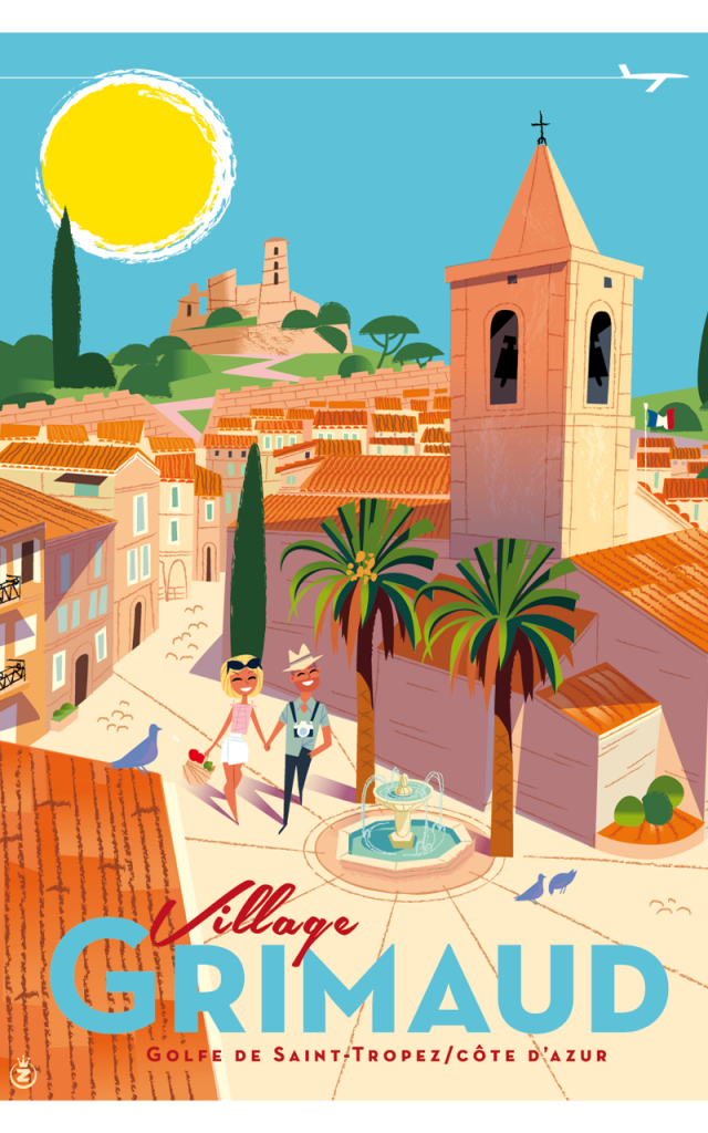 Affiche Grimaud Village